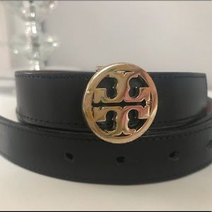 Tory Burch logo reversible leather belt